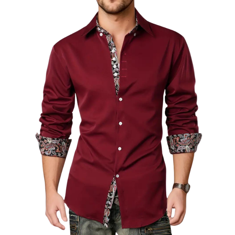 Lucas | Skjorte med Paisley Detaljer