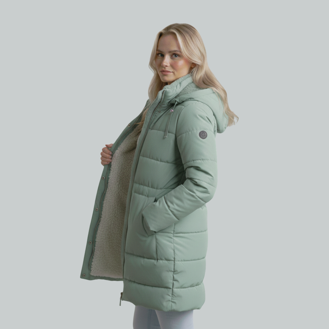 Lang puffer jakke til kvinder