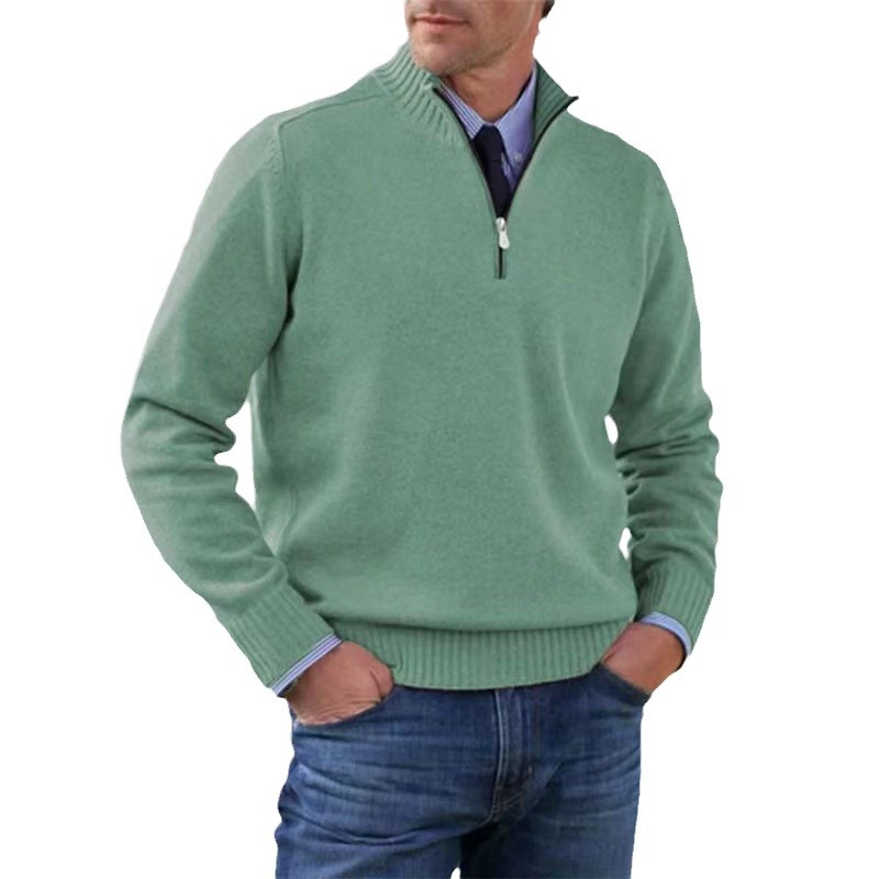William | Sweater med halv lynlås til mænd