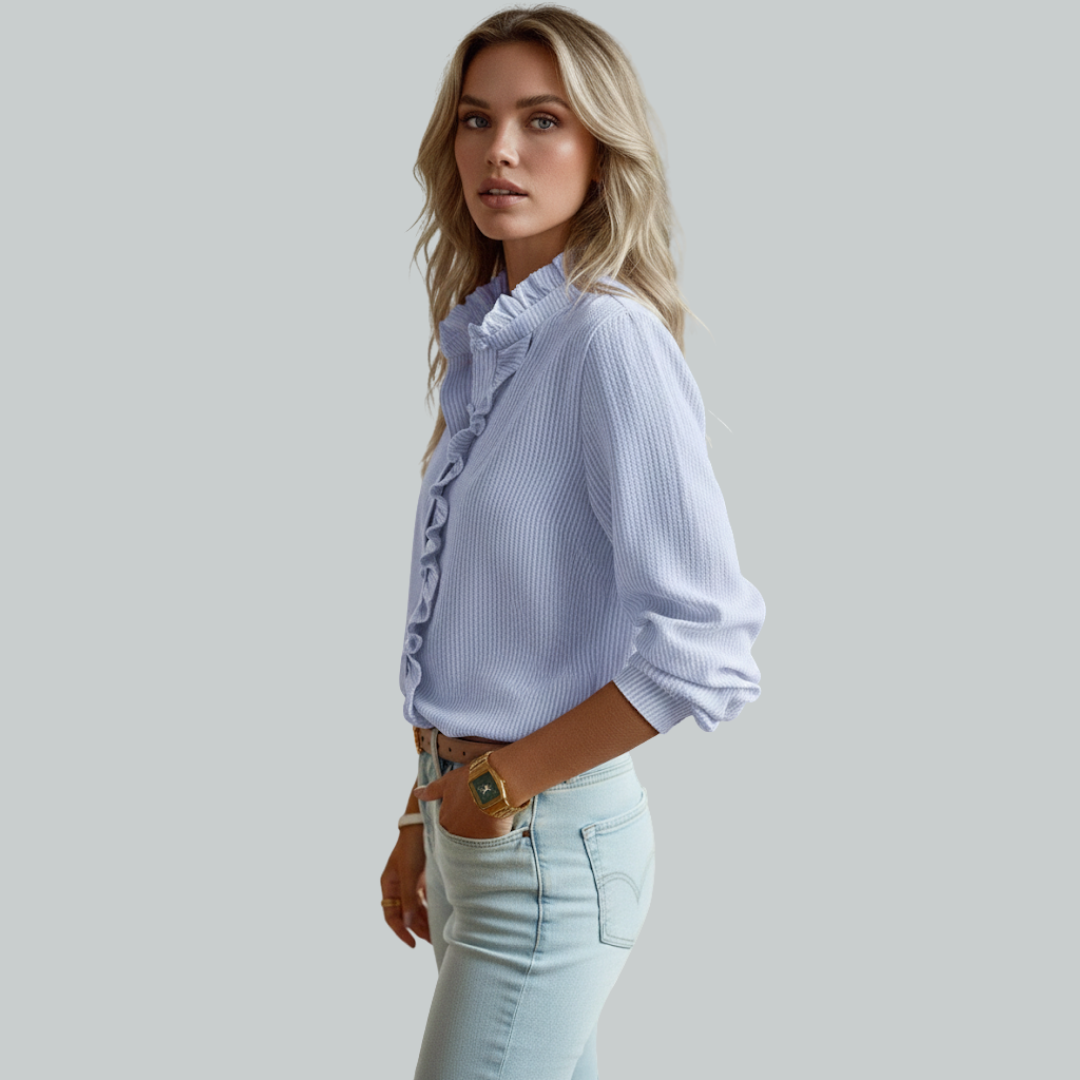 Klassisk skjorte med knapper til kvinder