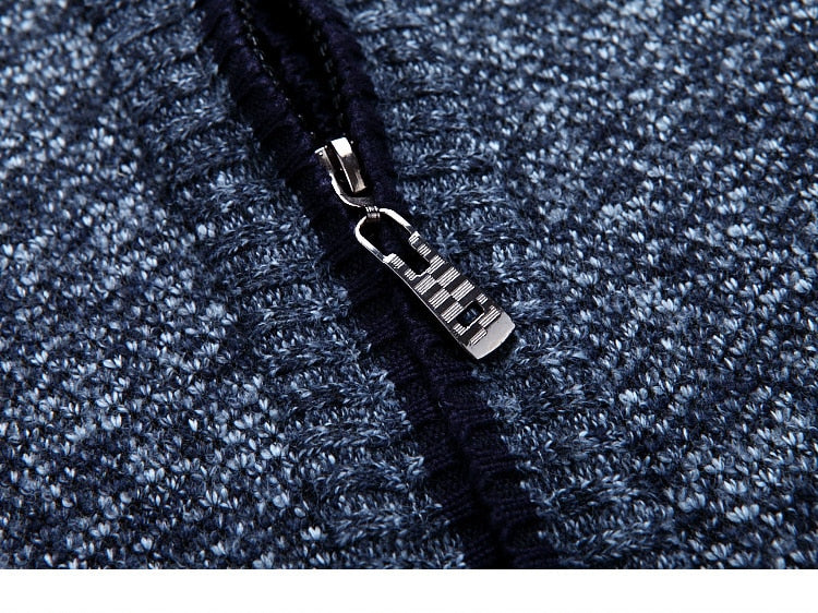 Henrik | Elegant cardigan med lynlås til mænd