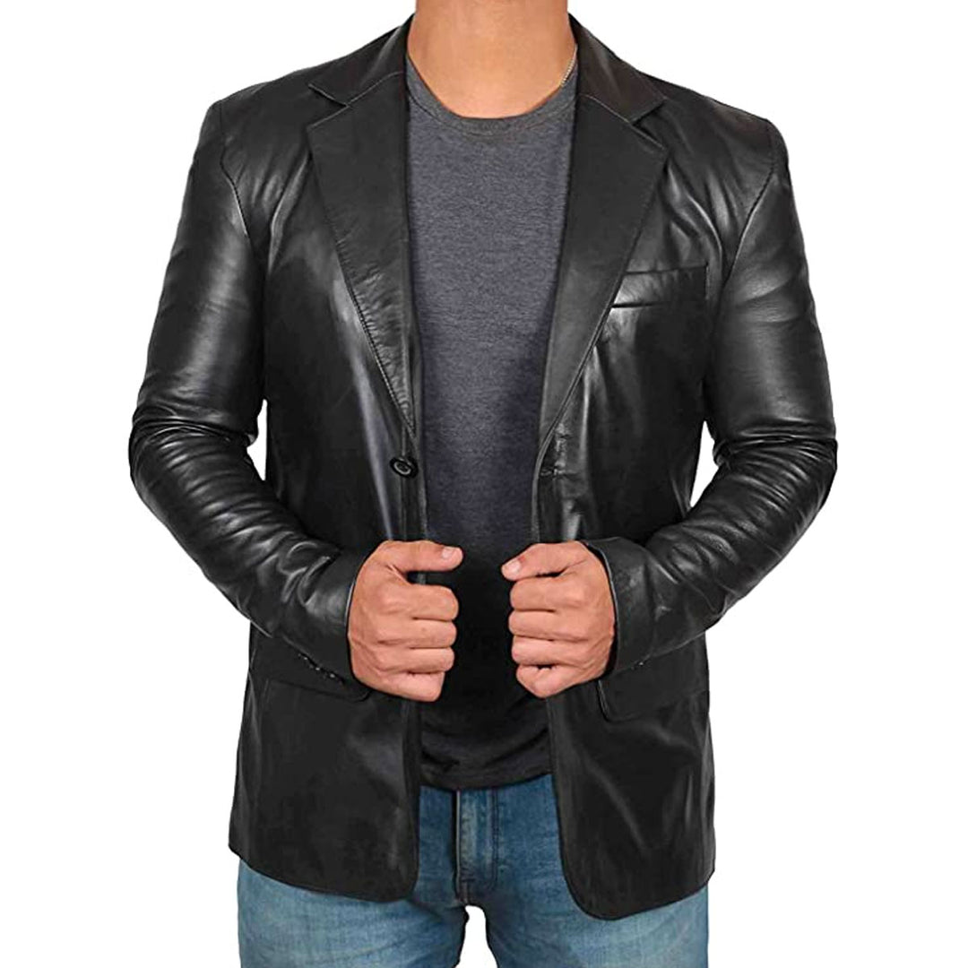 Lederblazer til herrer