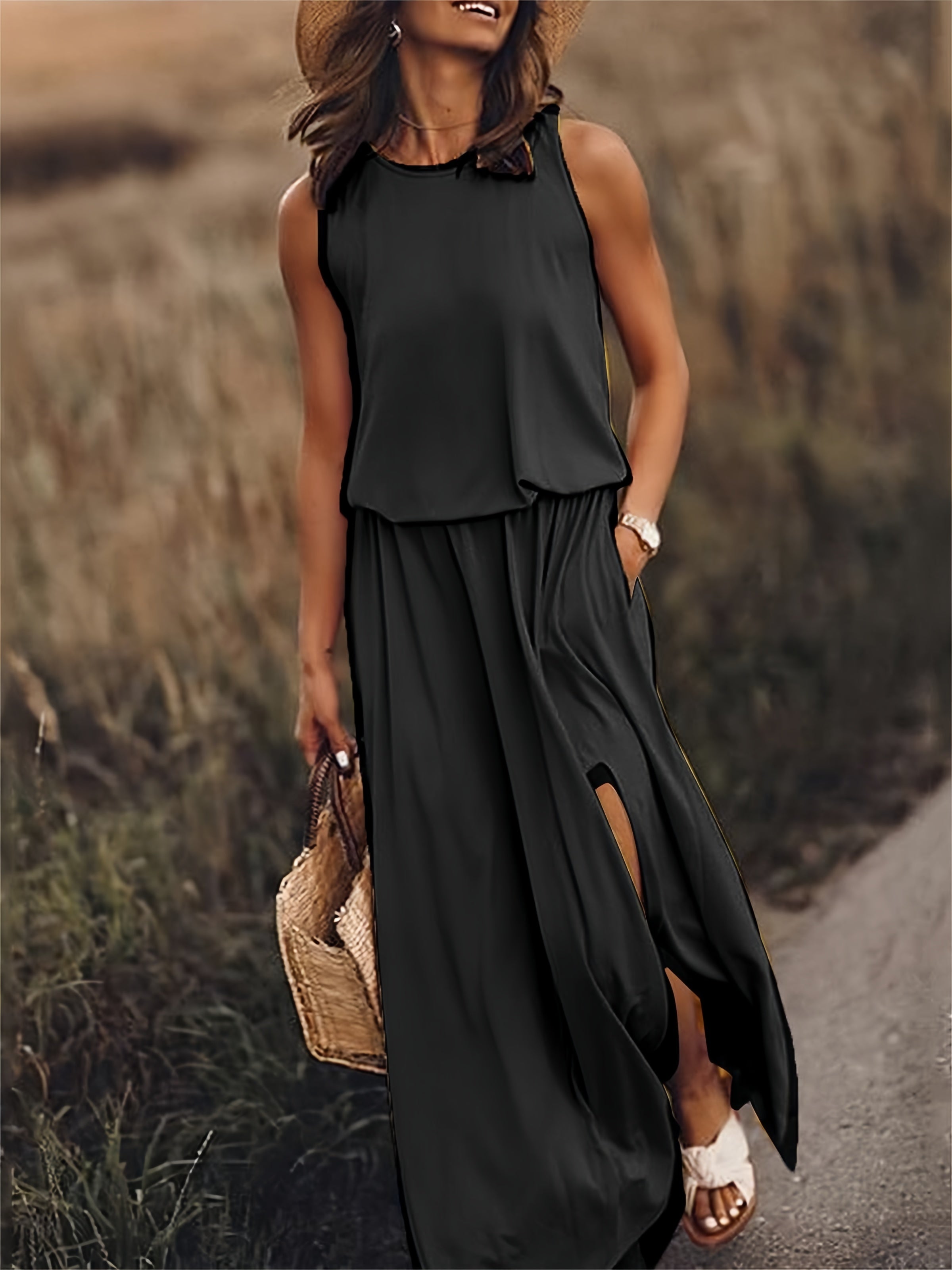 Maxi Boho Kjole i Elegant Stil Til Kvinder