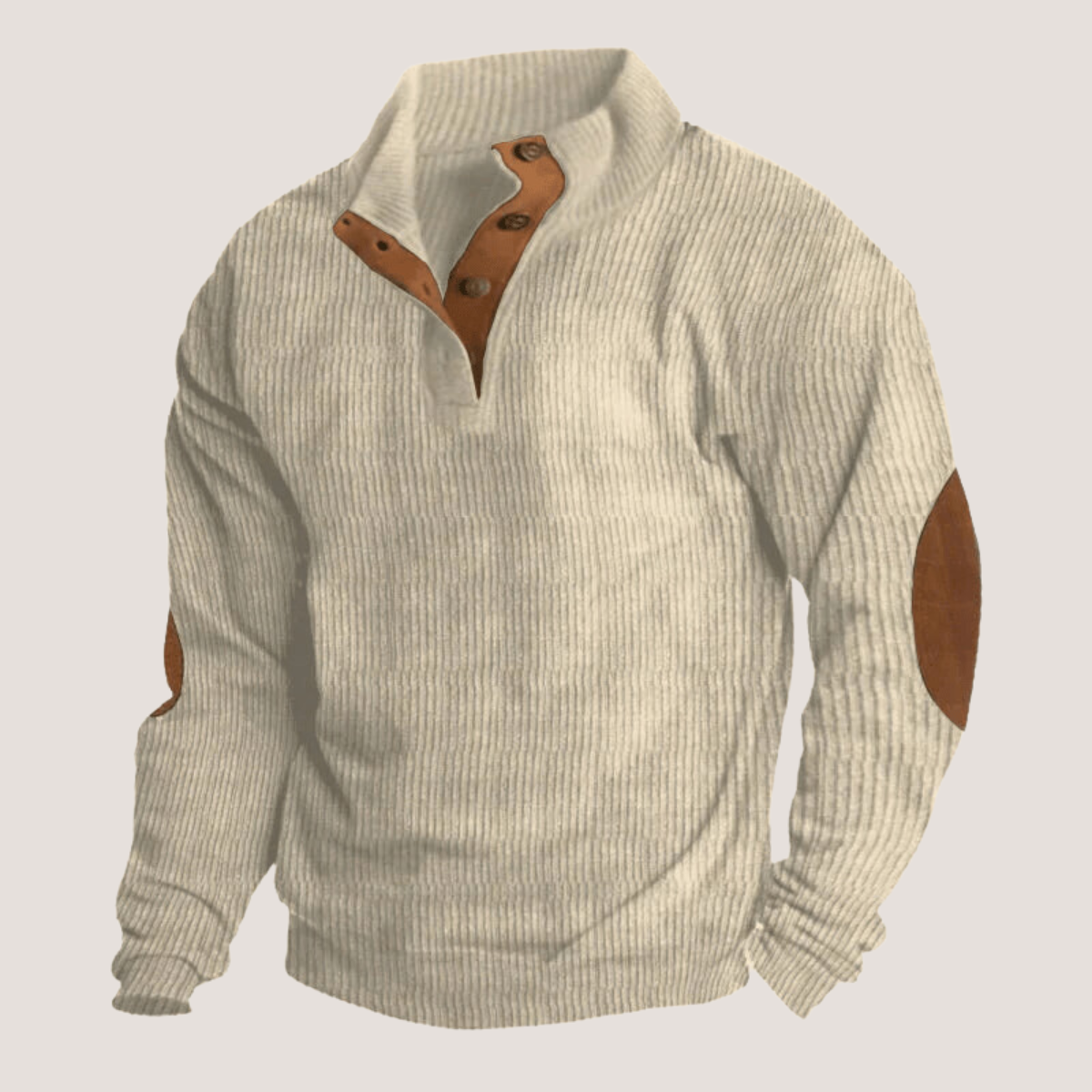 Frederik | Sweater i fløjl med ribstrik til mænd