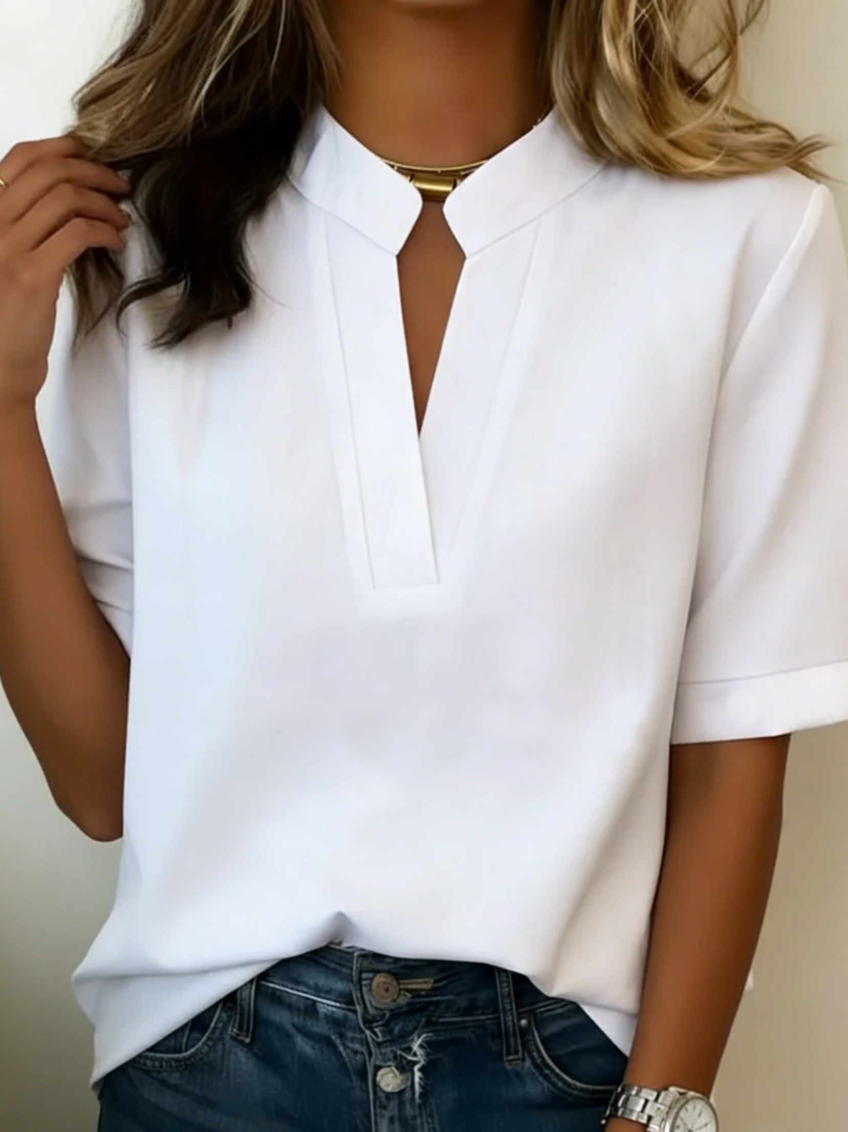 Camilla™ | Elegant V-hals bluse