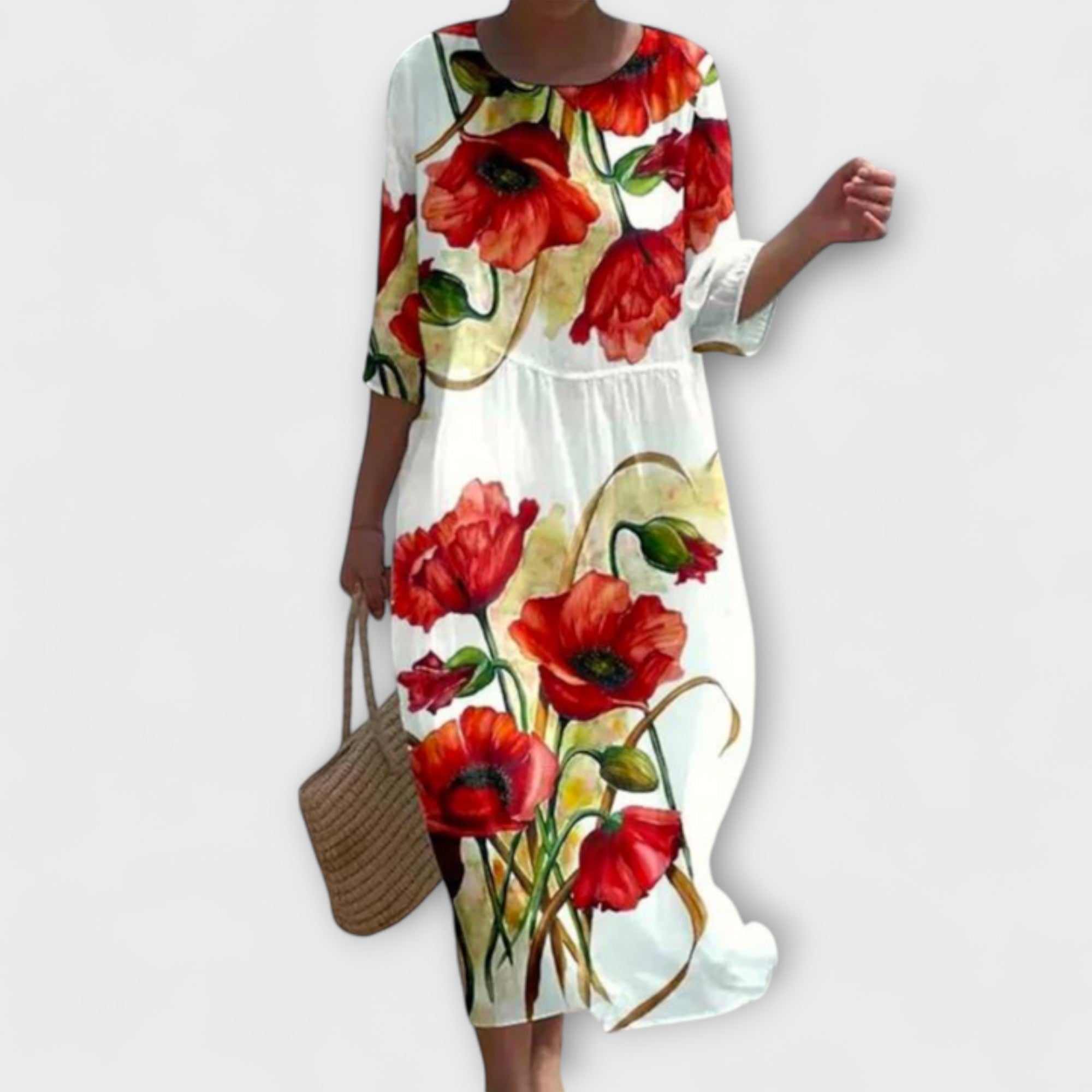 Sofie | Elegant Blomstret Sommerkjole