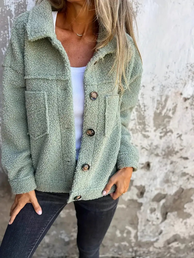 Ida | Lang Teddyjakke til en Casual Look