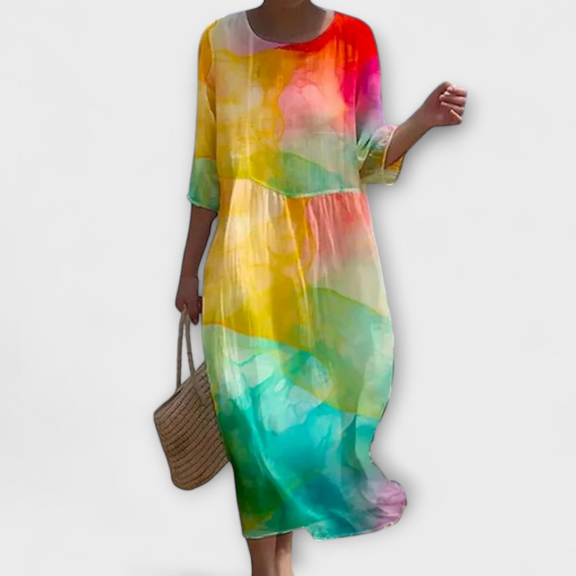 Sofie | Elegant Blomstret Sommerkjole