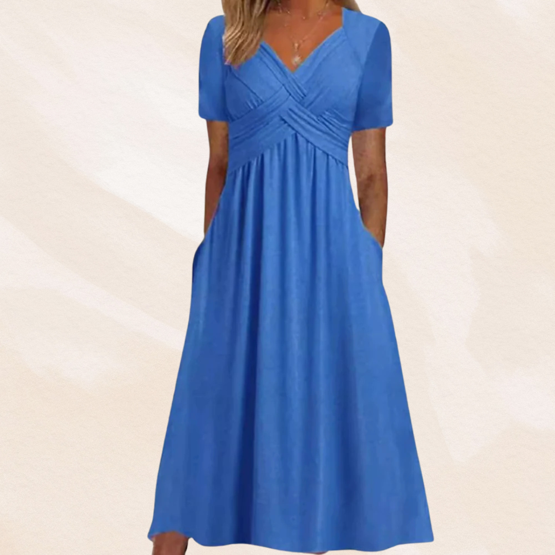 Mirella | Elegant Kjole med V-hals Design