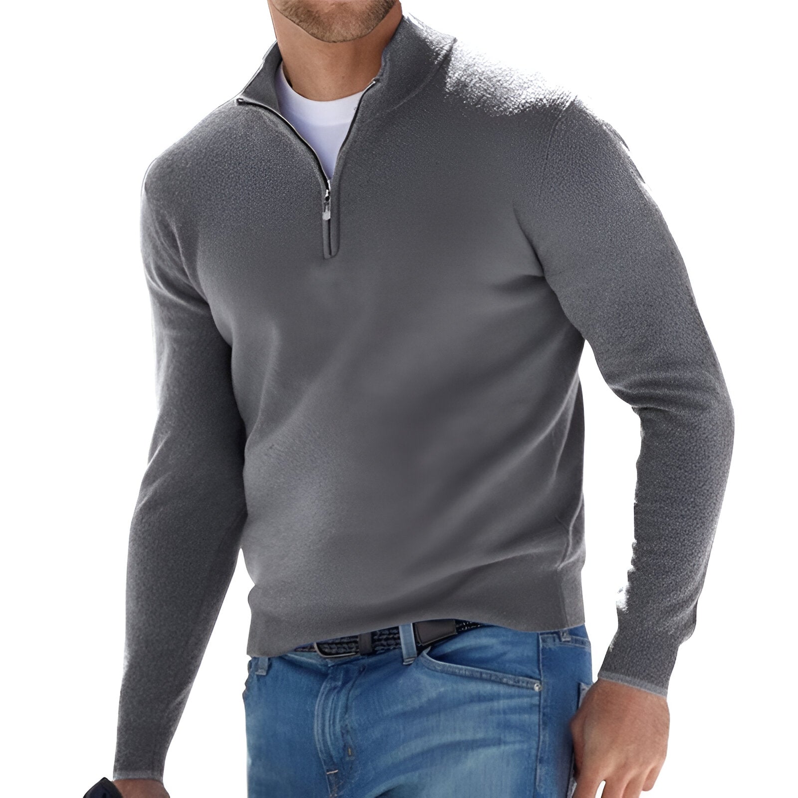 Halvzip Pullover til Herrer