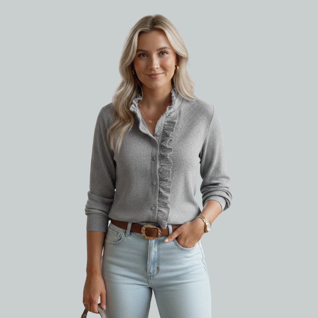 Klassisk skjorte med knapper til kvinder