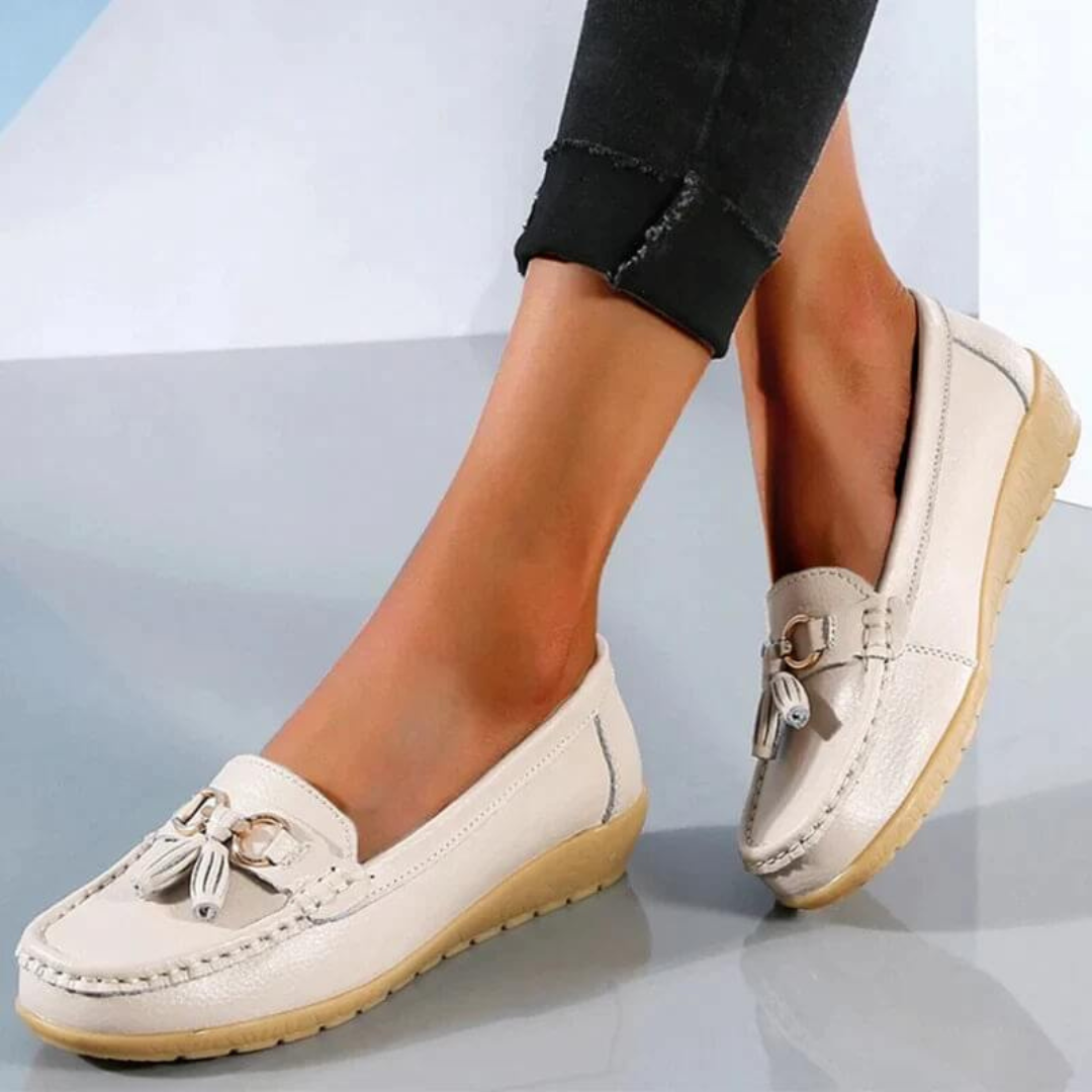 Afslappede slip-on sko med kvaster