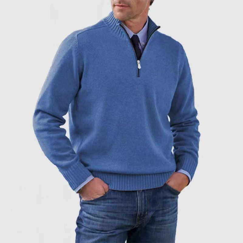 William | Sweater med halv lynlås til mænd