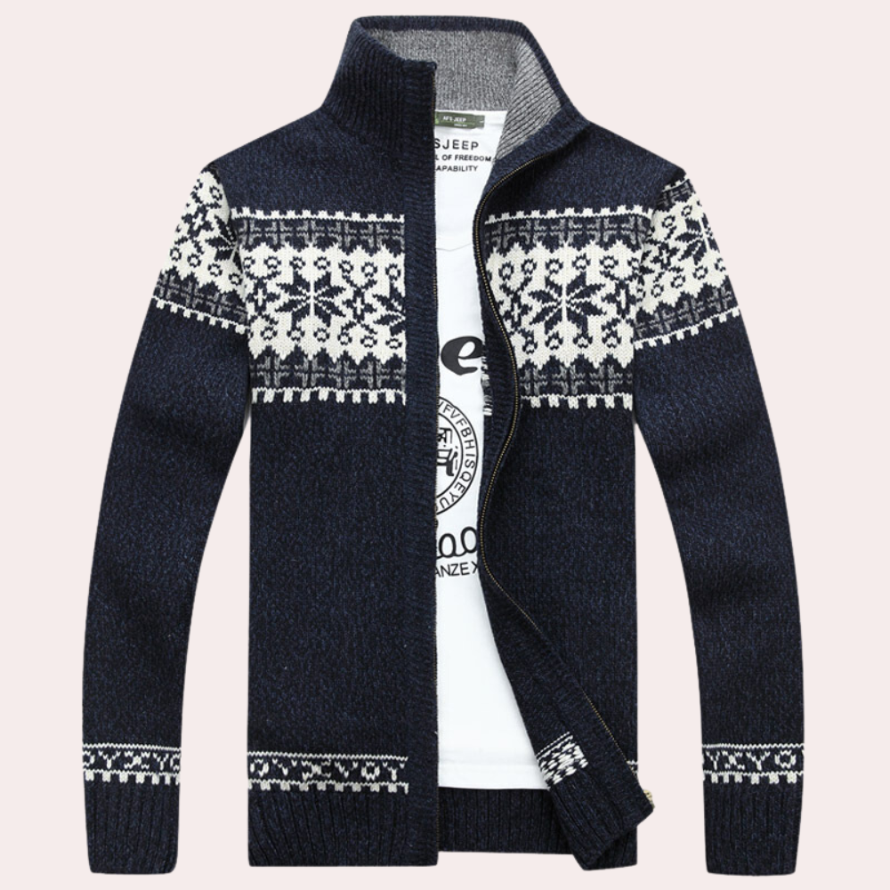 Magnus | Cardigan med ståkrave til mænd
