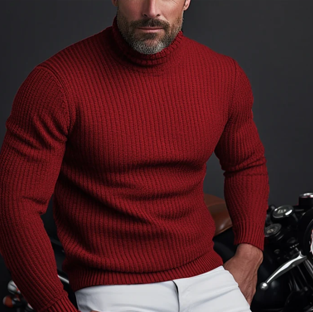 Nikolaj | Sweater med høj hals til mænd