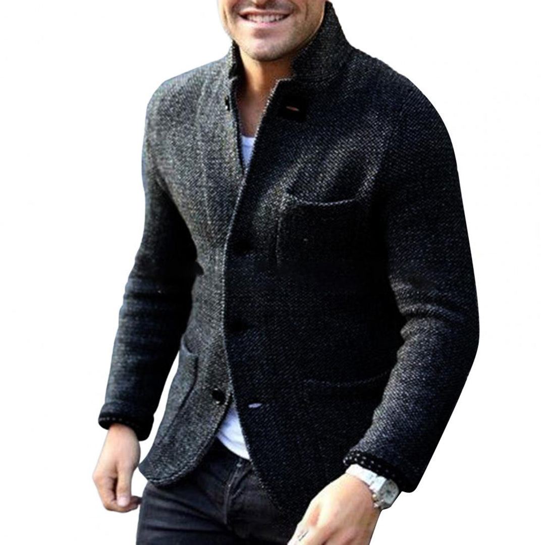 Anders | Cardigan med knapper i casual strik til mænd