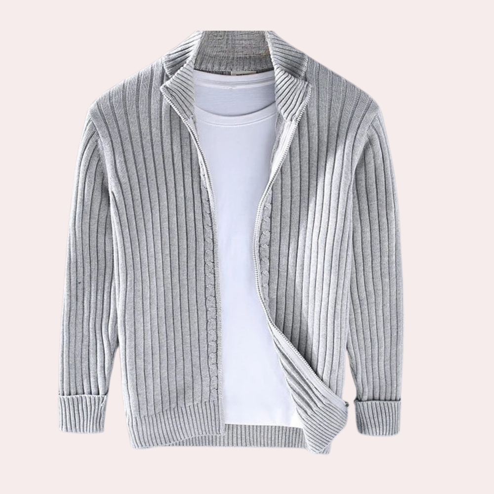 Jesper | Moderne cardigan med lynlås til mænd
