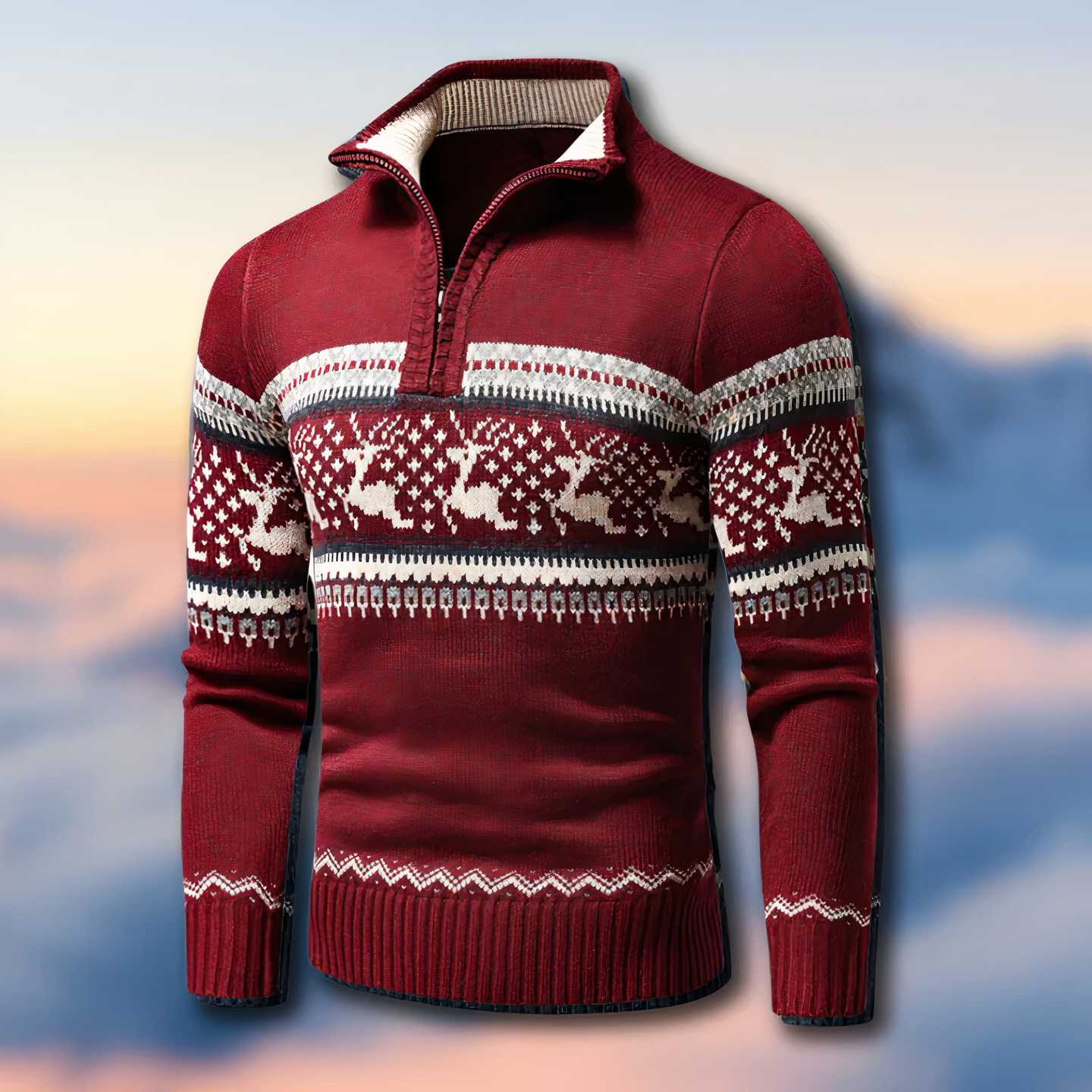 Jacob | Sweater med lynlås til mænd