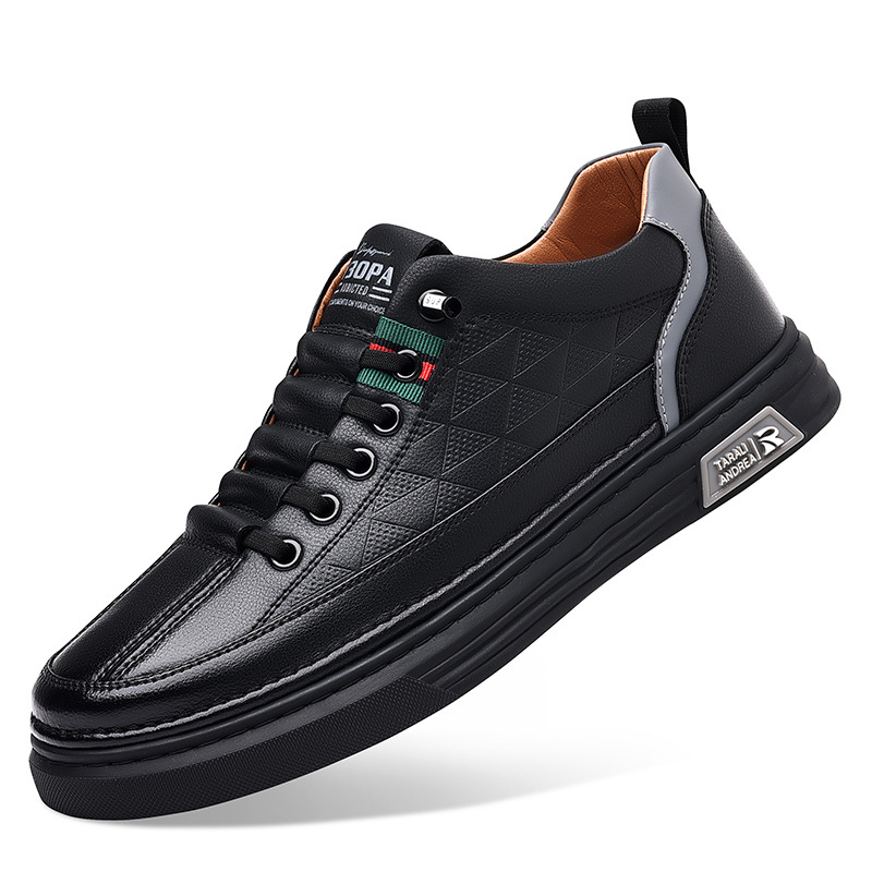 Læder sneakers til mænd med stilfuldt design