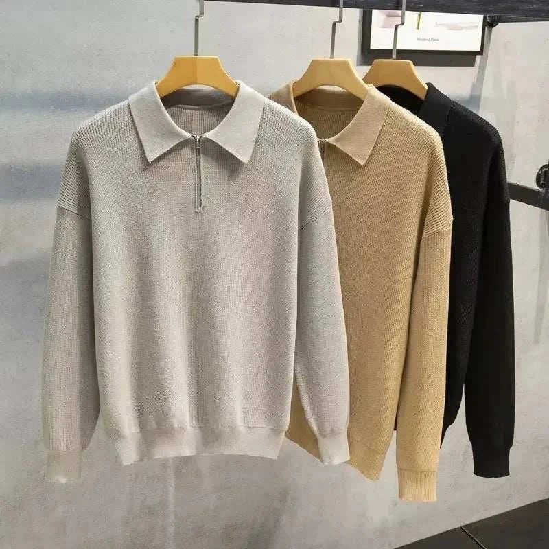 Emil | Sweater med halv lynlås til mænd