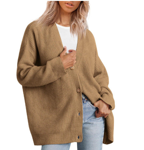 Ella | Dame Strikcardigan med Knapper
