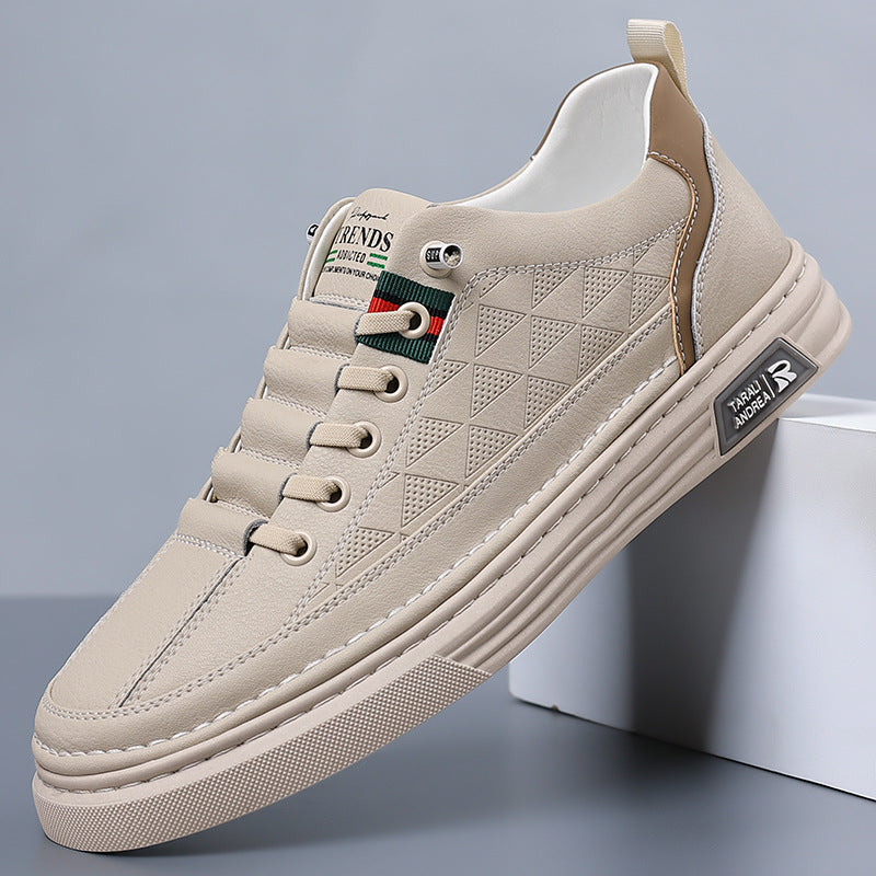 Læder sneakers til mænd med stilfuldt design