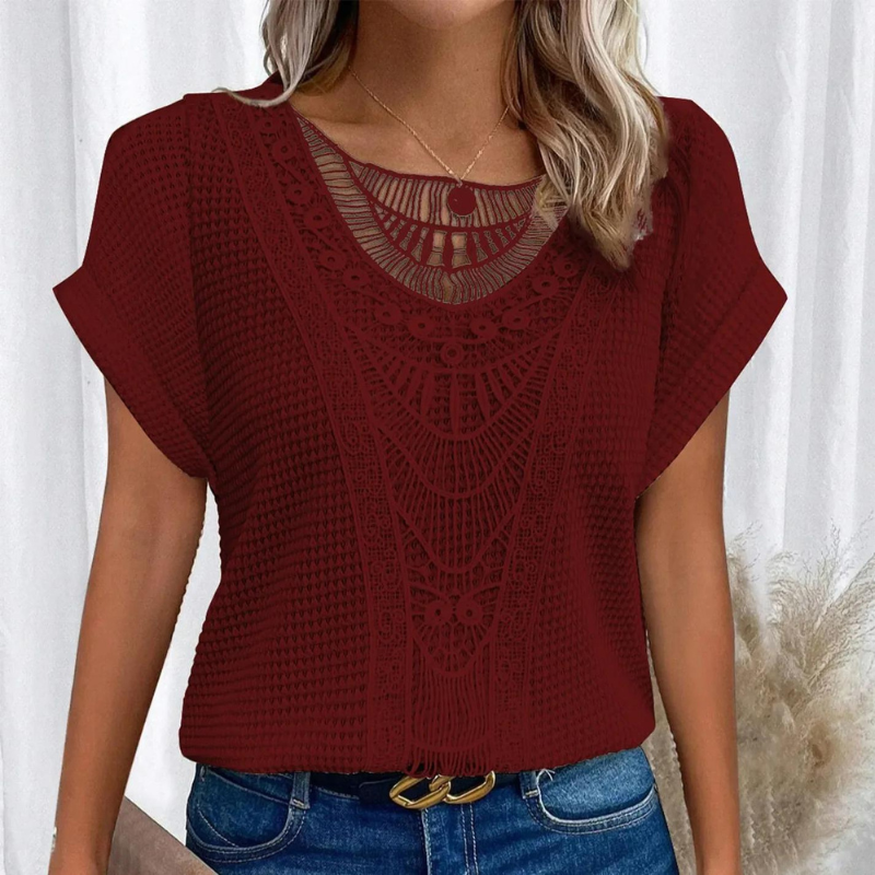 Gracie - Stilfuld Blonde T-Shirt med Elegance