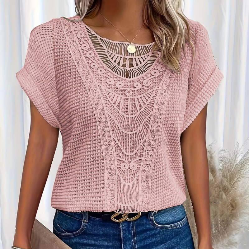 Gracie - Stilfuld Blonde T-Shirt med Elegance