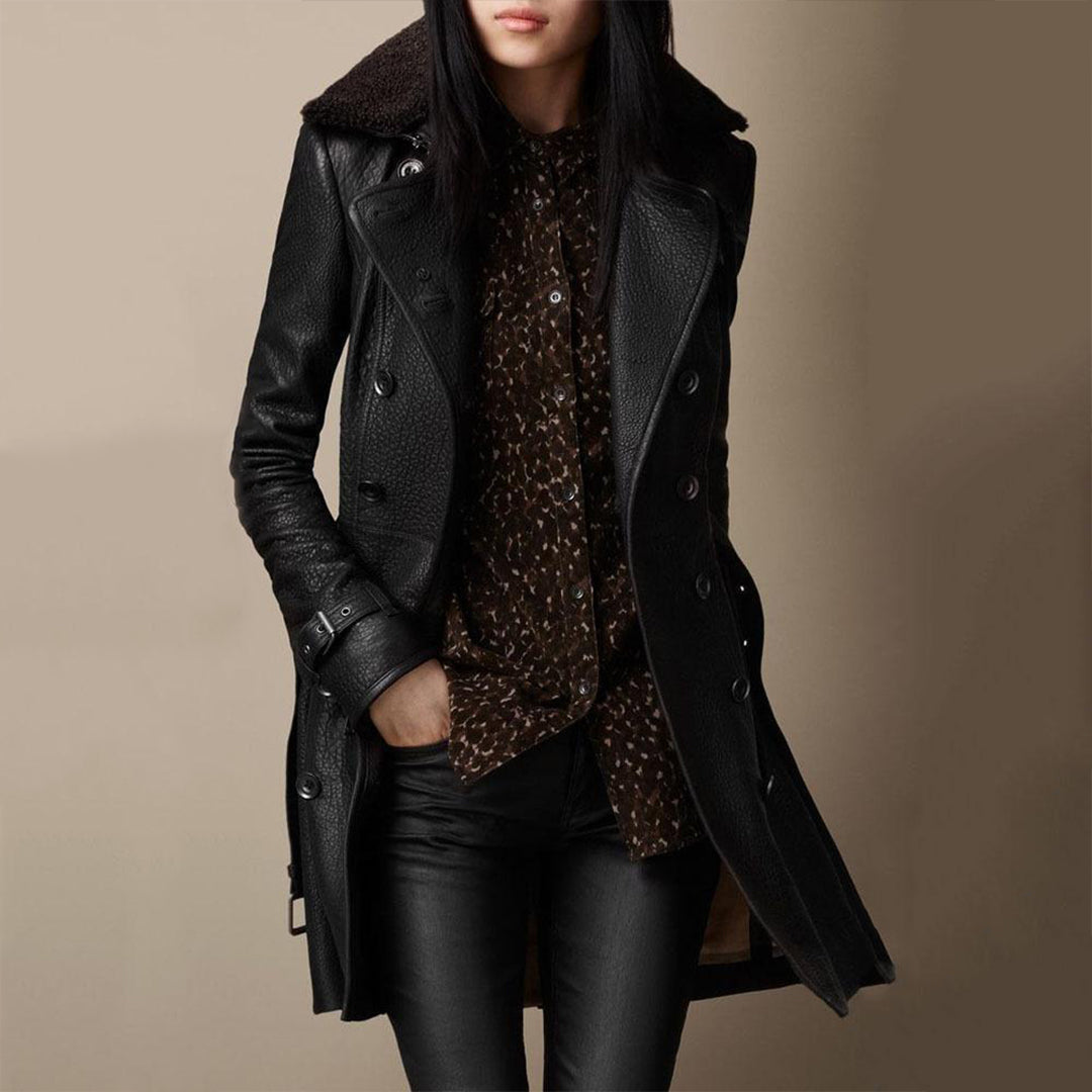 Johanne™ – Læder Trench Coat