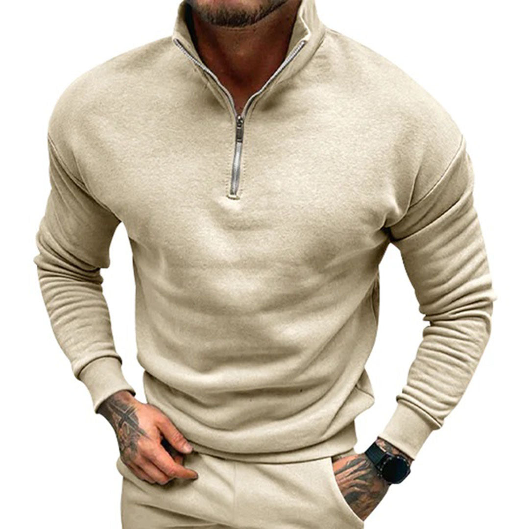 Herresweater med Høj Krave