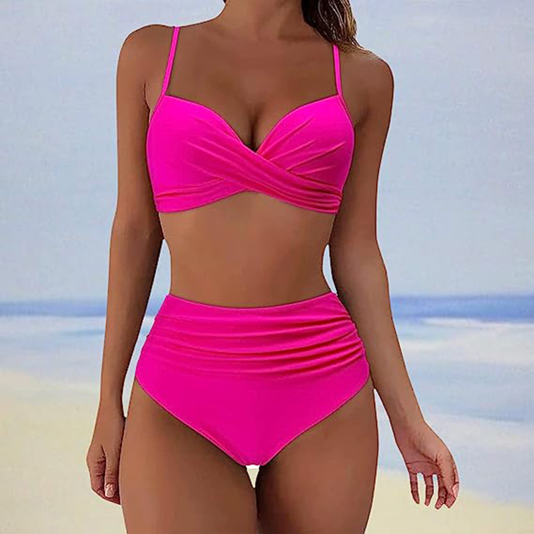 Freja | Højtaljet Bikini Sæt med Mavekontrol