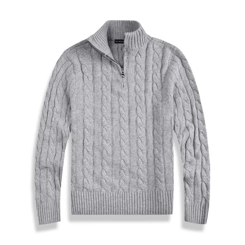Esben | Klassisk sweater med lynlås til mænd