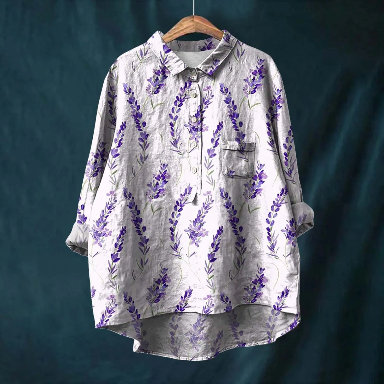 Stilfuld bluse med blomsterprint til damer
