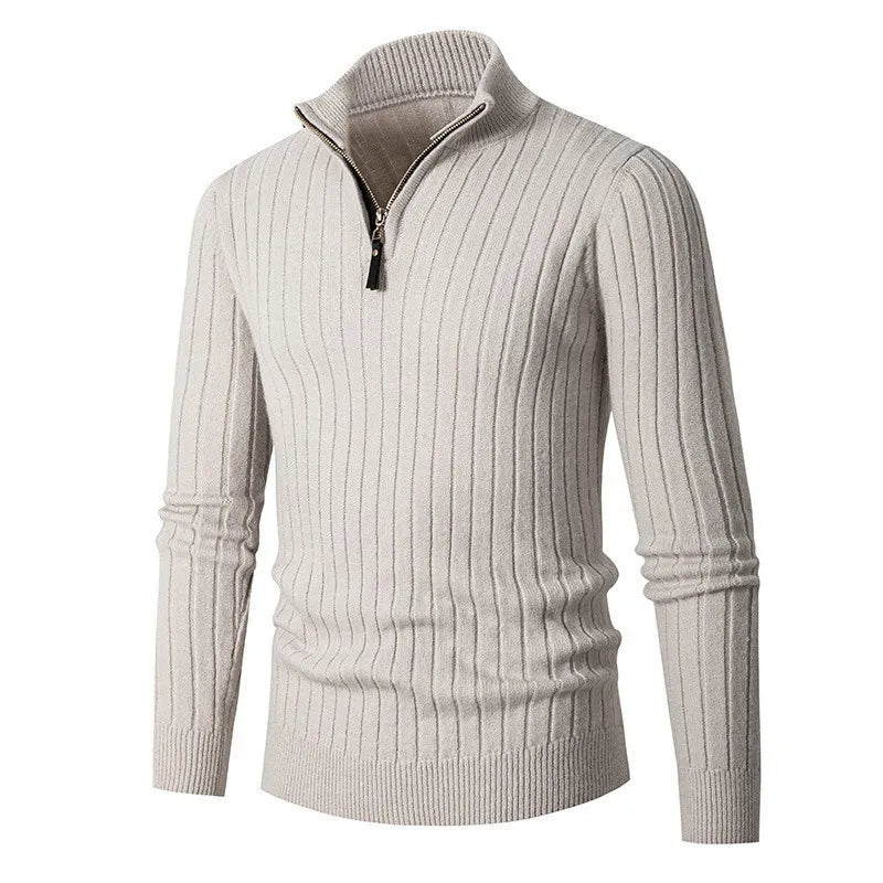 Benjamin | Sweater med halv lynlås til mænd