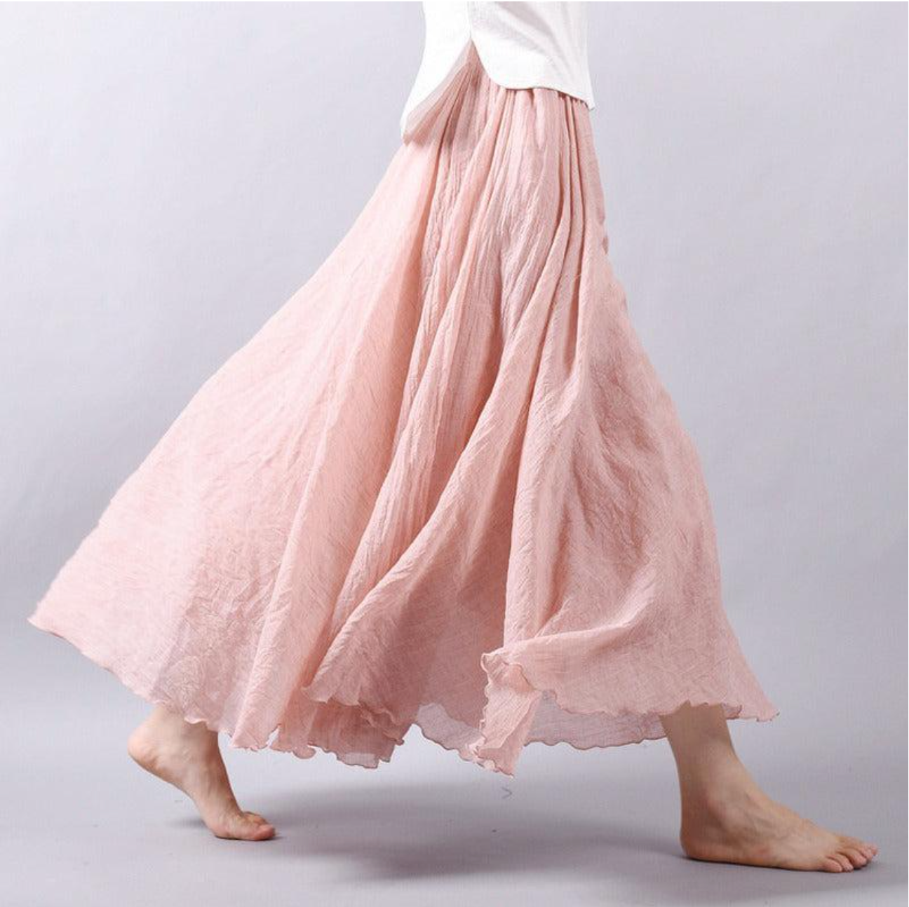 Lovise | Elegant Flydende Maxi Nederdel til Sommer