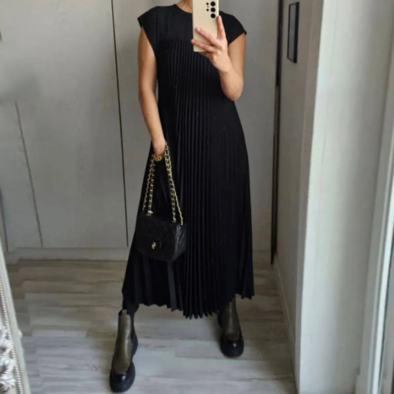 Tamara | Elegant Plisseret Maxikjole til Fest