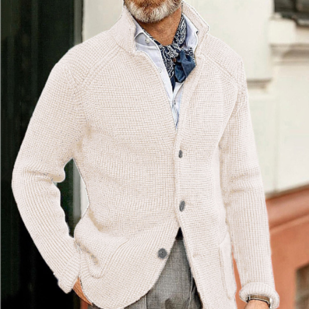 Mathias | Varm sweater med knapper til mænd