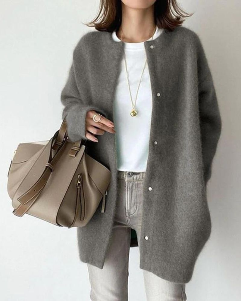 Julie | Lun Strikket Cardigan til Kvinder