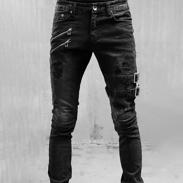 William | Jeans med gotisk spænde til mænd