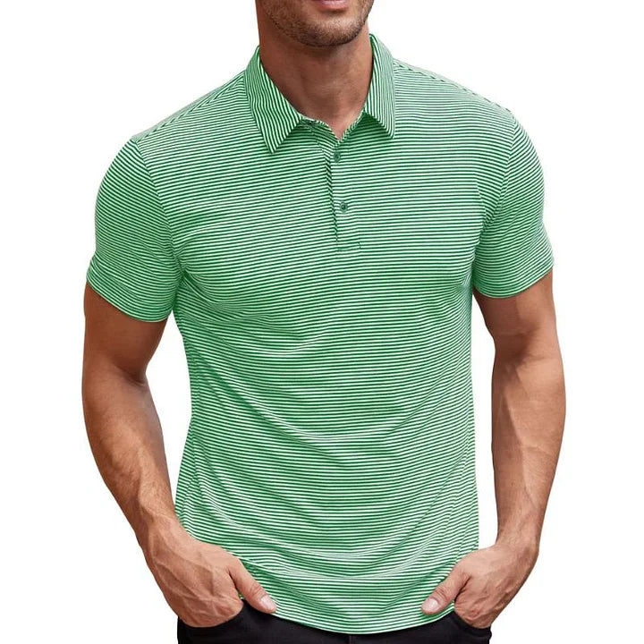 Mikkel | Casual Stribet Polo til Mænd