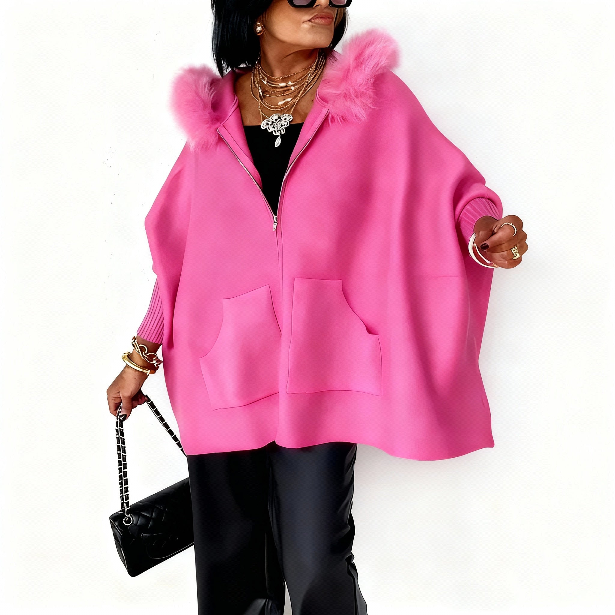 Marianne™ | Varm Poncho-jakke