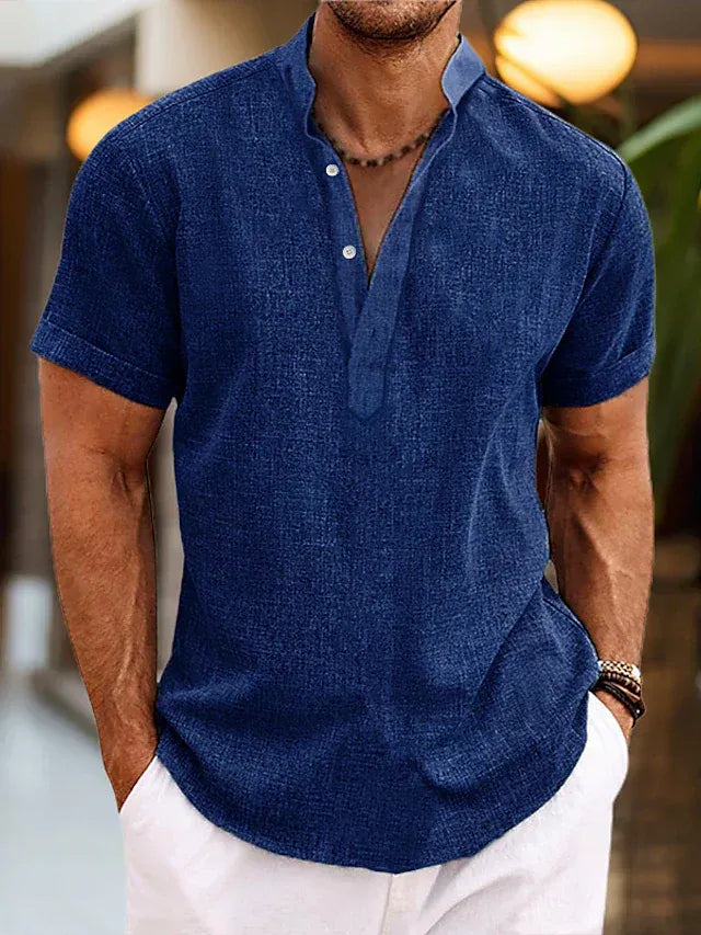 Komfortabel V-Hals Poloshirt