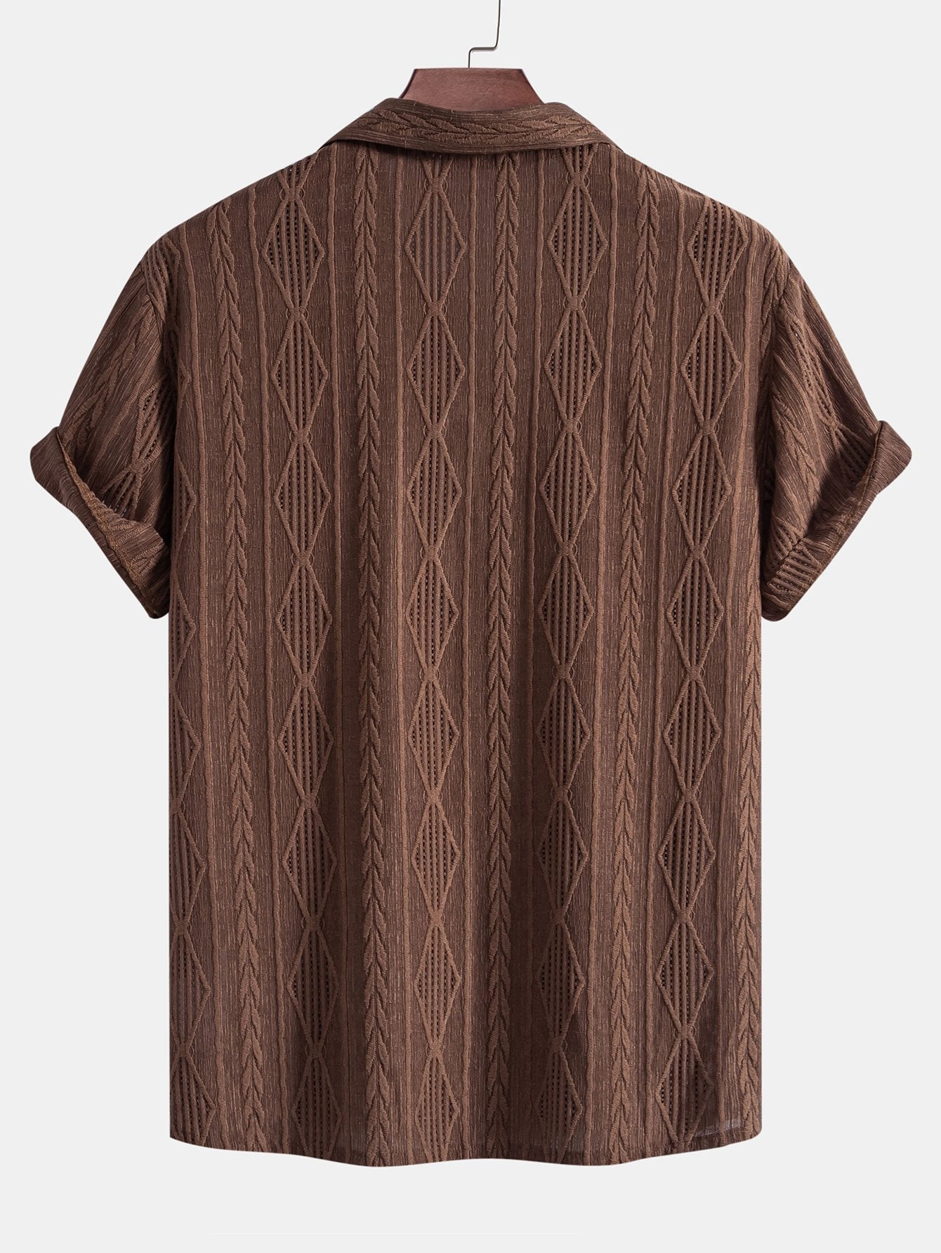 Mikkel | Casual Jacquard Skjorte med Struktur