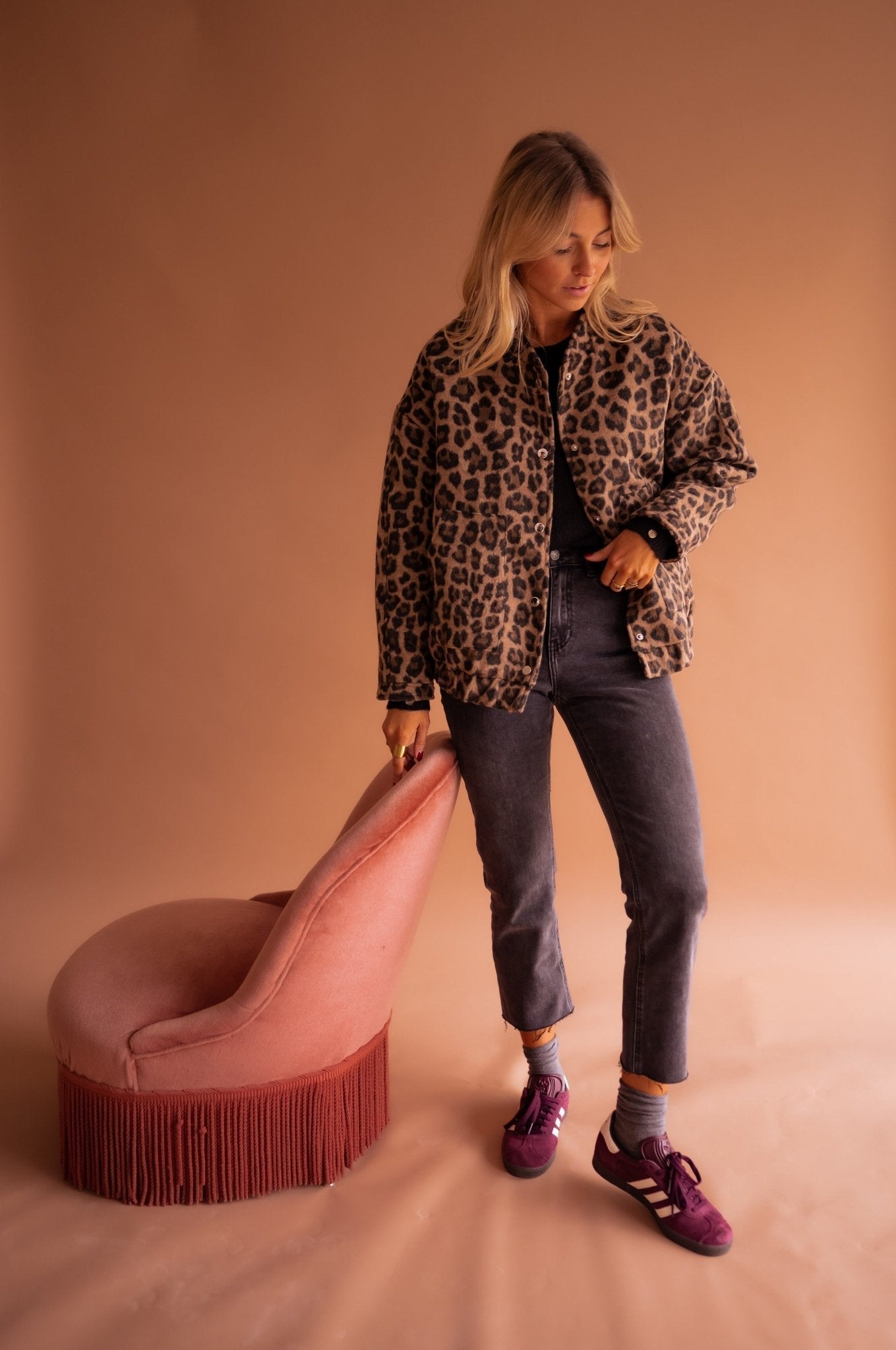 Luna | Moderigtig Jakke med Gepardprint
