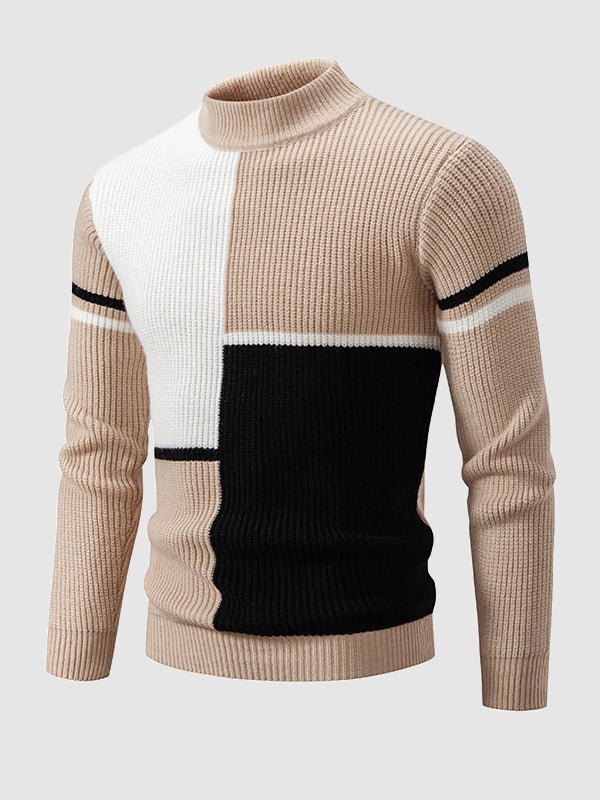 Per | Sweater med farveblokke til vinter til mænd