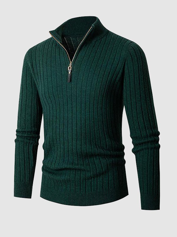 Daniel | Sweater med lynlås og høj krave til mænd