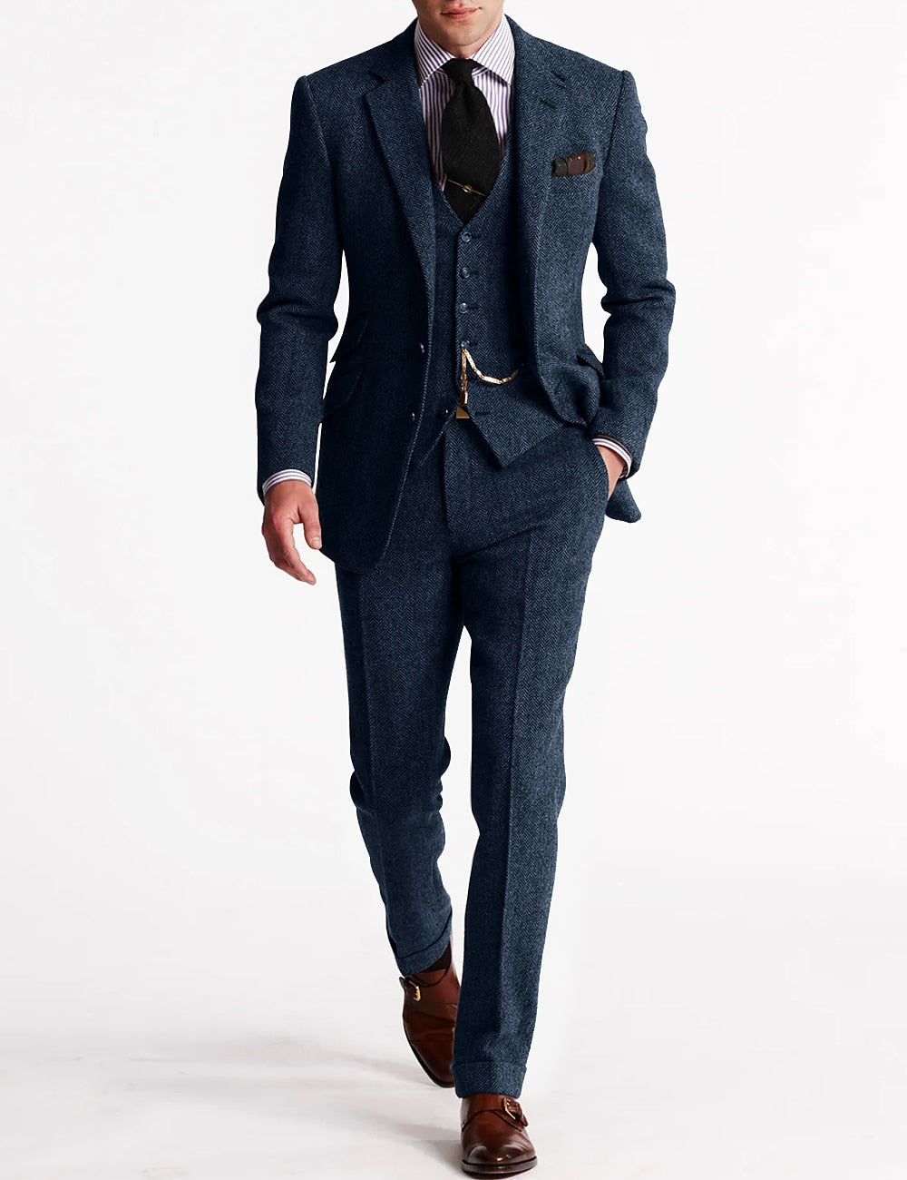 Tweed Jakkesæt i Klassisk Stil